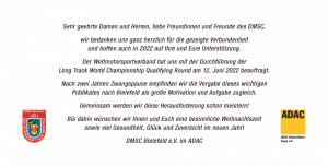DMSC Weihnachtskarte 2021 Rückseite